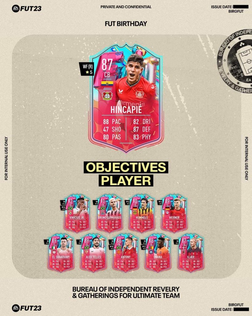 FIFA 23 Obiettivi Piero Hincapie FUT Birthday: Disponibile la carta speciale del ecuadoriano.