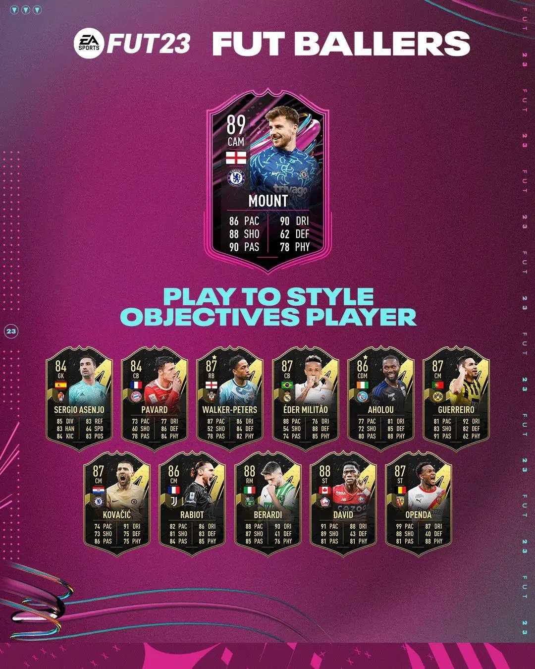 FIFA 23 Obiettivi Mason Mount FUT Ballers: Annunciata La Carta Del Fuoriclasse Inglese.