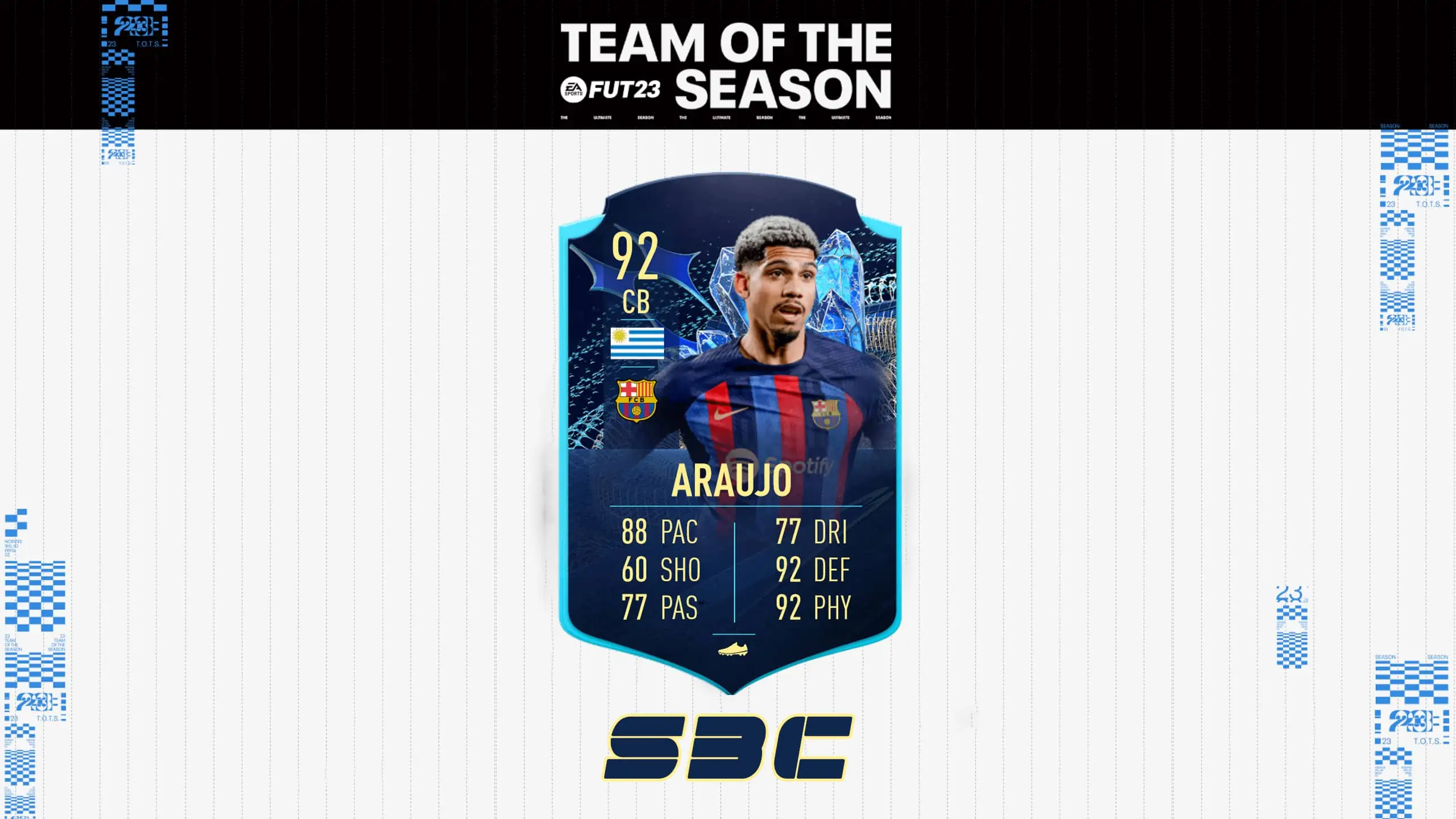 FIFA 23 SBC Ronald Araujo TOTS Moments: Annunciata la carta Team Of The Season.