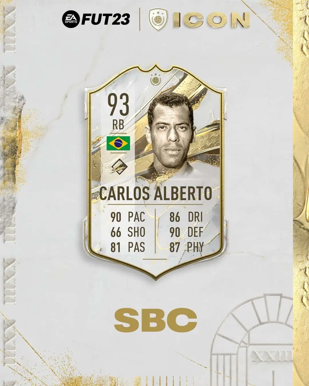 FIFA 23 SBC Carlos Alberto Prime Icon: Disponibile una nuova Sfida Creazione Rosa.