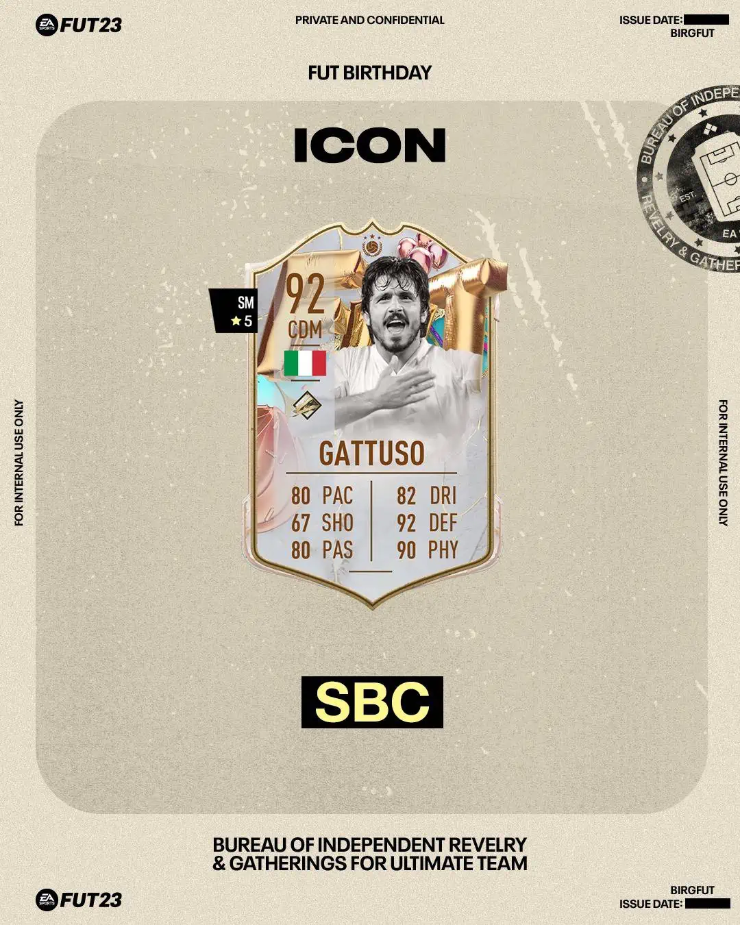 FIFA 23 SBC Gennaro Gattuso FUT Birthday Icon: Disponibile una nuova Sfida Creazione Rosa.