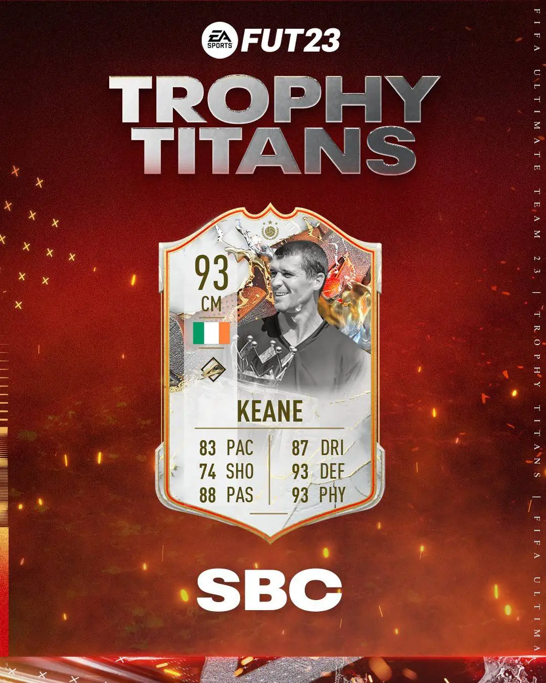 FIFA 23 SBC Roy Keane Trophy Titans: Disponibile la carta speciale dell'irlandese.