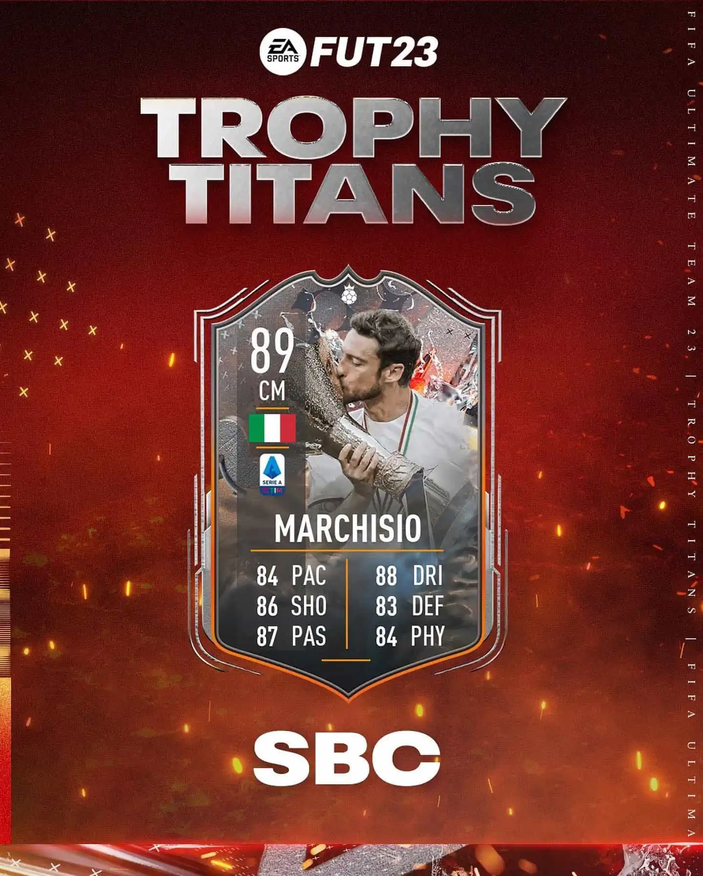 FIFA 23 SBC Claudio Marchisio Trophy Titans: Disponibile la carta speciale dell'italiano.