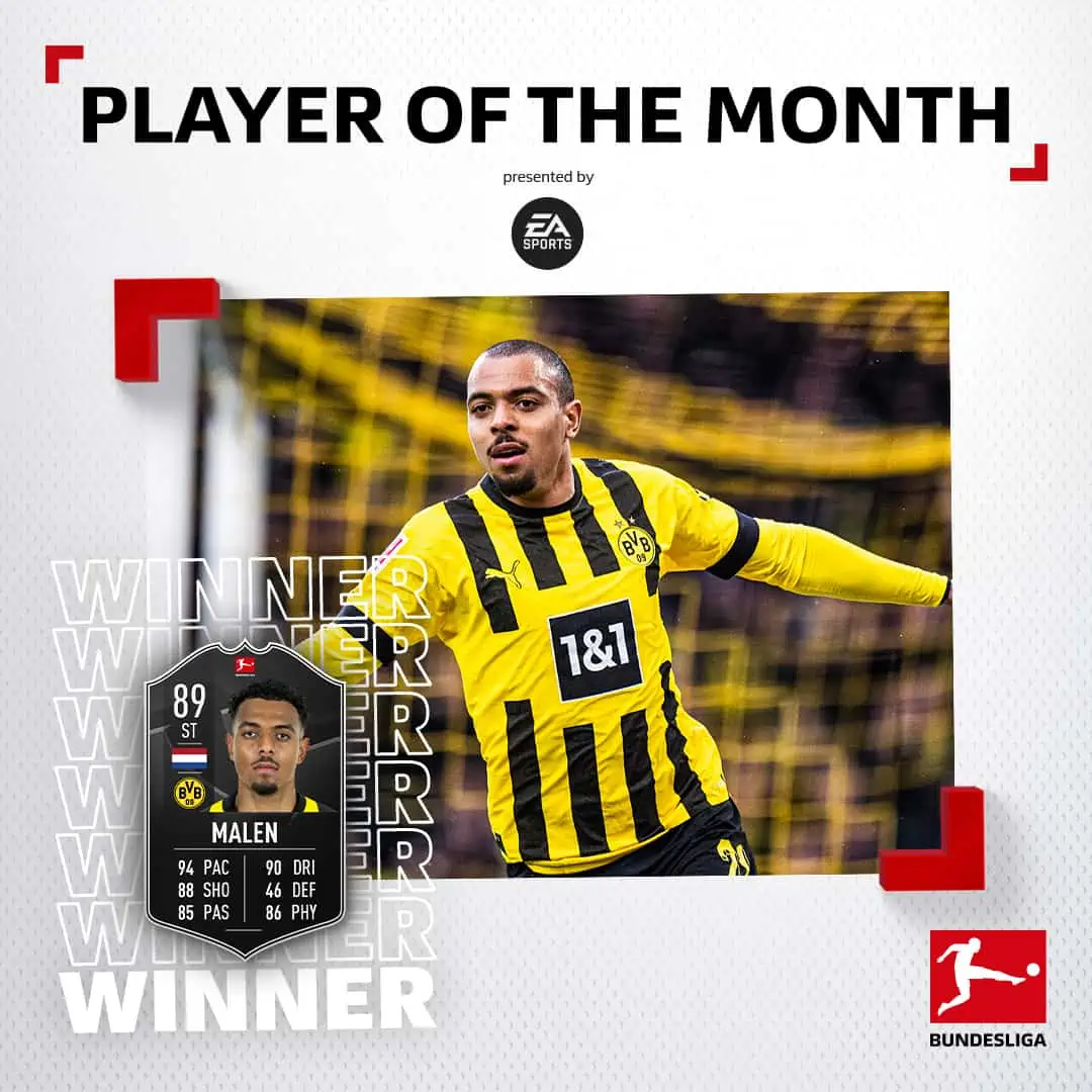FIFA 23 SBC Donyell Malen POTM Aprile: Il nuovo Player Of The Month della Bundesliga.