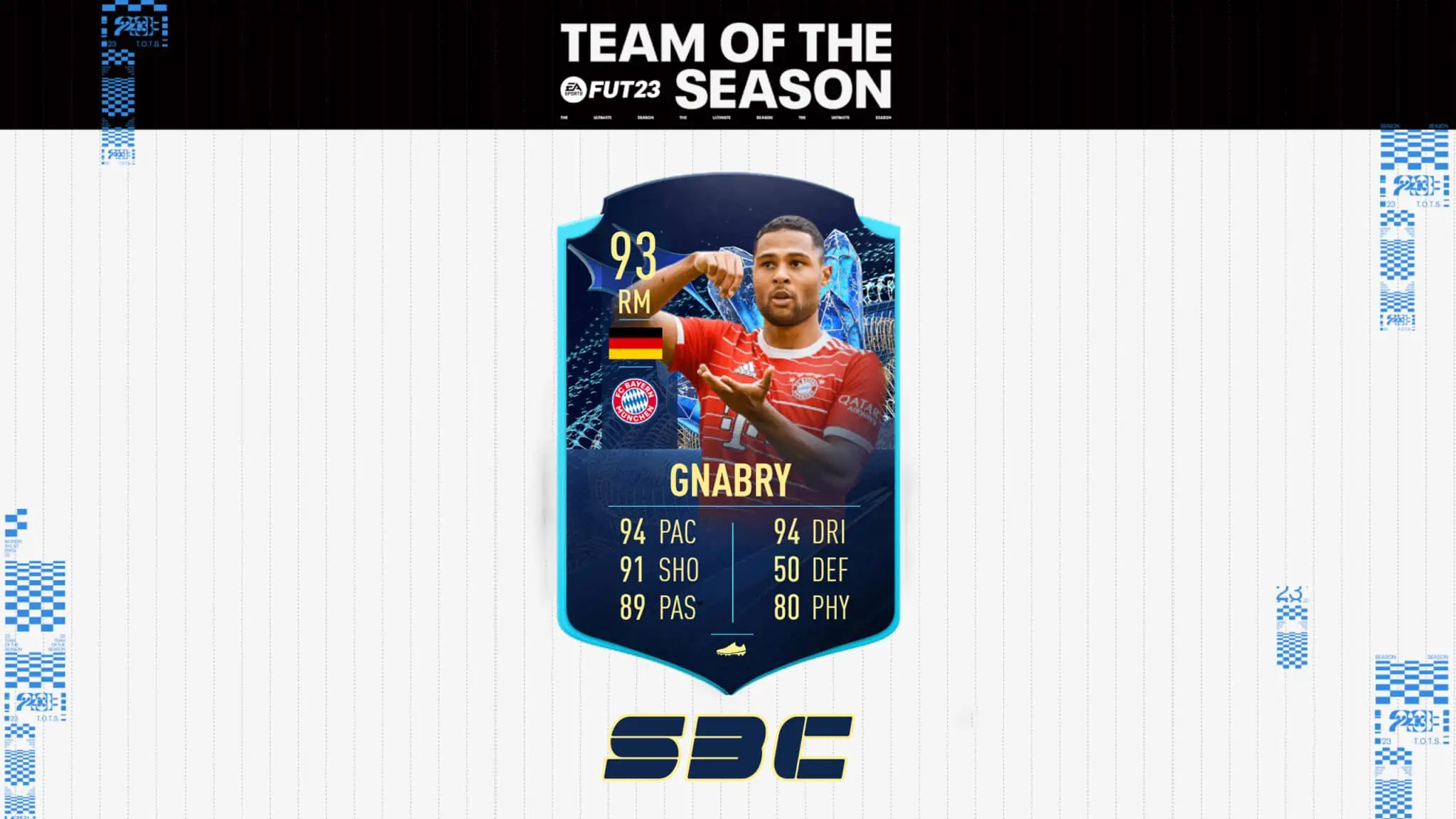 cover sbc Gnabry TOTS Moments Fifa 23