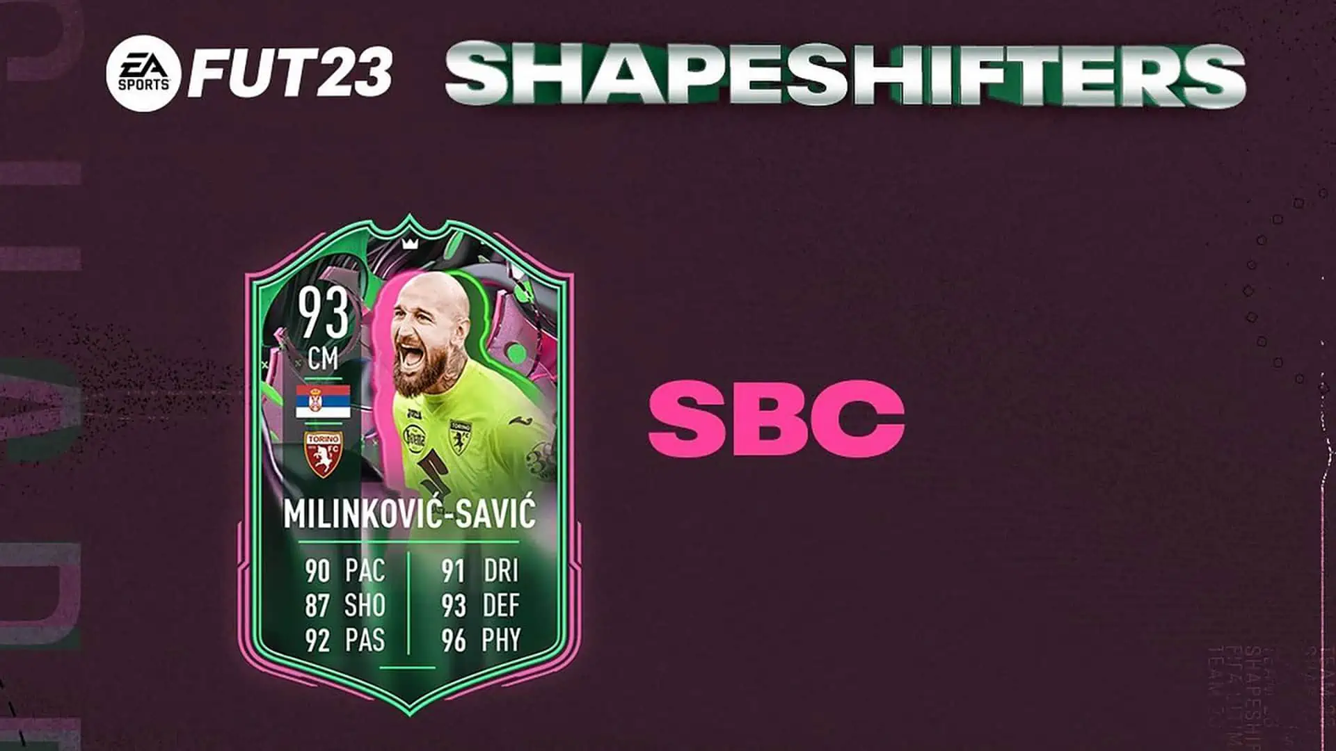 Cover sbc milinkovic savic torino fifa 23