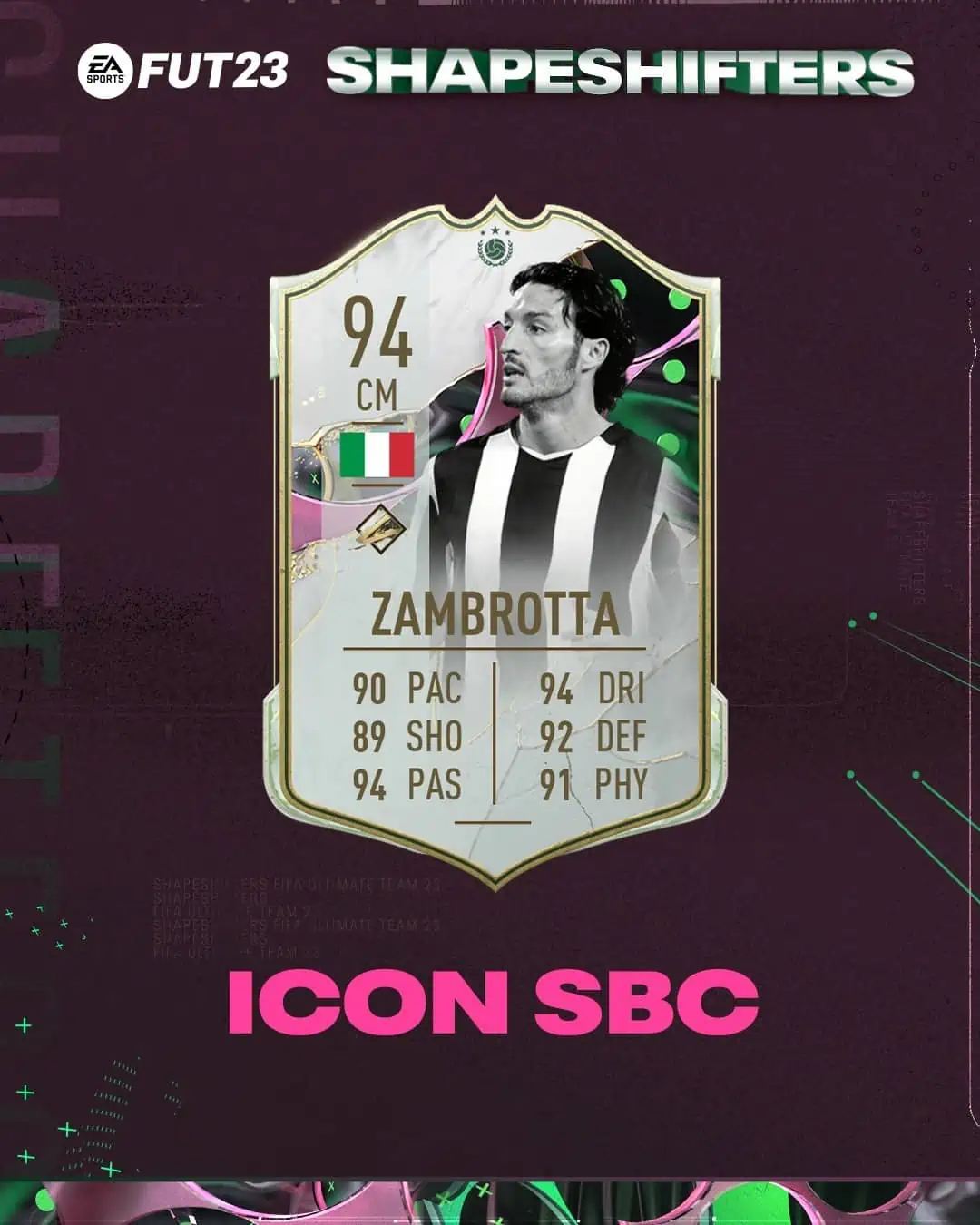 FIFA 23 SBC Gianluca Zambrotta ShapeShifters Icon: Disponibile La Carta Mufaforma.