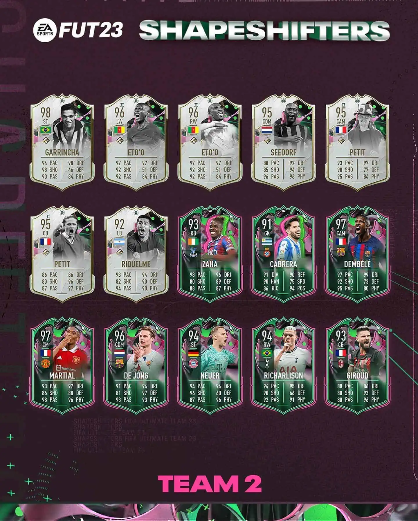 FIFA 23 Team 2 ShapeShifters: Le Nuove Carte Mutaforma Disponibili Nei Pacchetti.