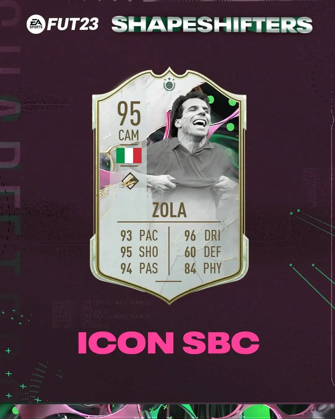 FIFA 23 SBC Gianfranco Zola ShapeShifters Icon: Disponibile La Carta Mufaforma.