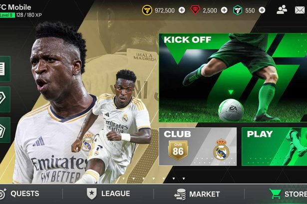 EA Sports FC Mobile Menu Vinicius