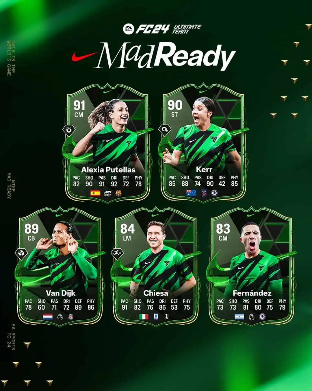EA Sports FC 24 Squadra Nike Mad Ready Disponibile Nei Pacchetti Di Ultimate Team.