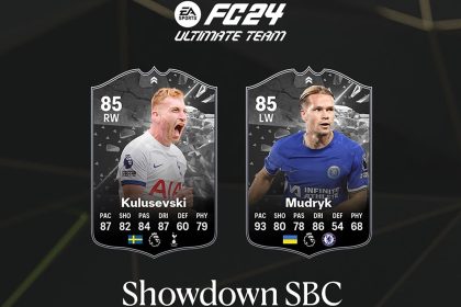 Cover sbc kulusevski vs Mudryk Showdown Premier League FC 24