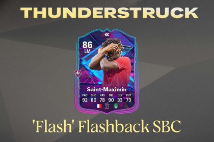 cover sbc saint maximin flashback thunderstruck fc 24