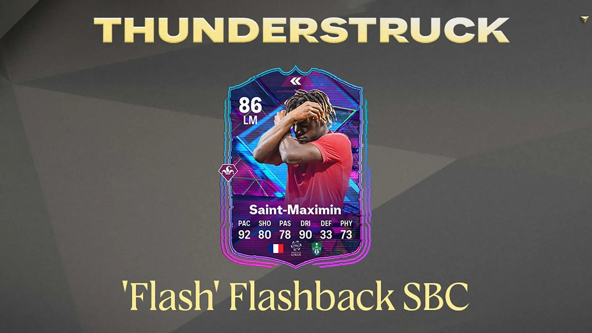 cover sbc saint maximin flashback thunderstruck fc 24