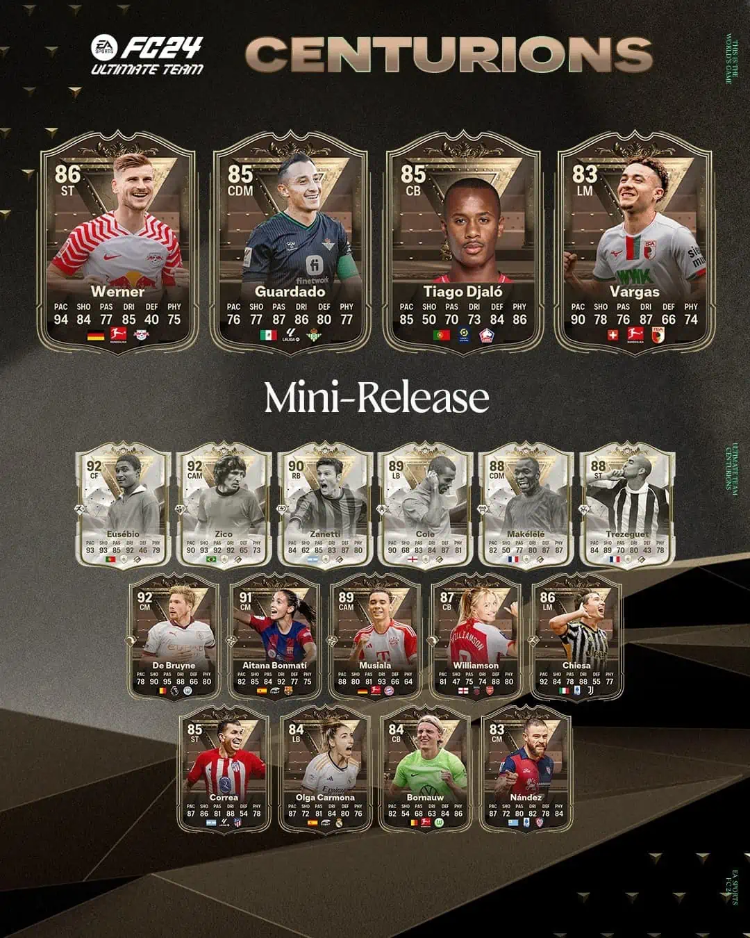 EA Sports FC 24 Mini Release Team 2 Centurions Carte Della Seconda Squadra.Dal 3 Novembre.