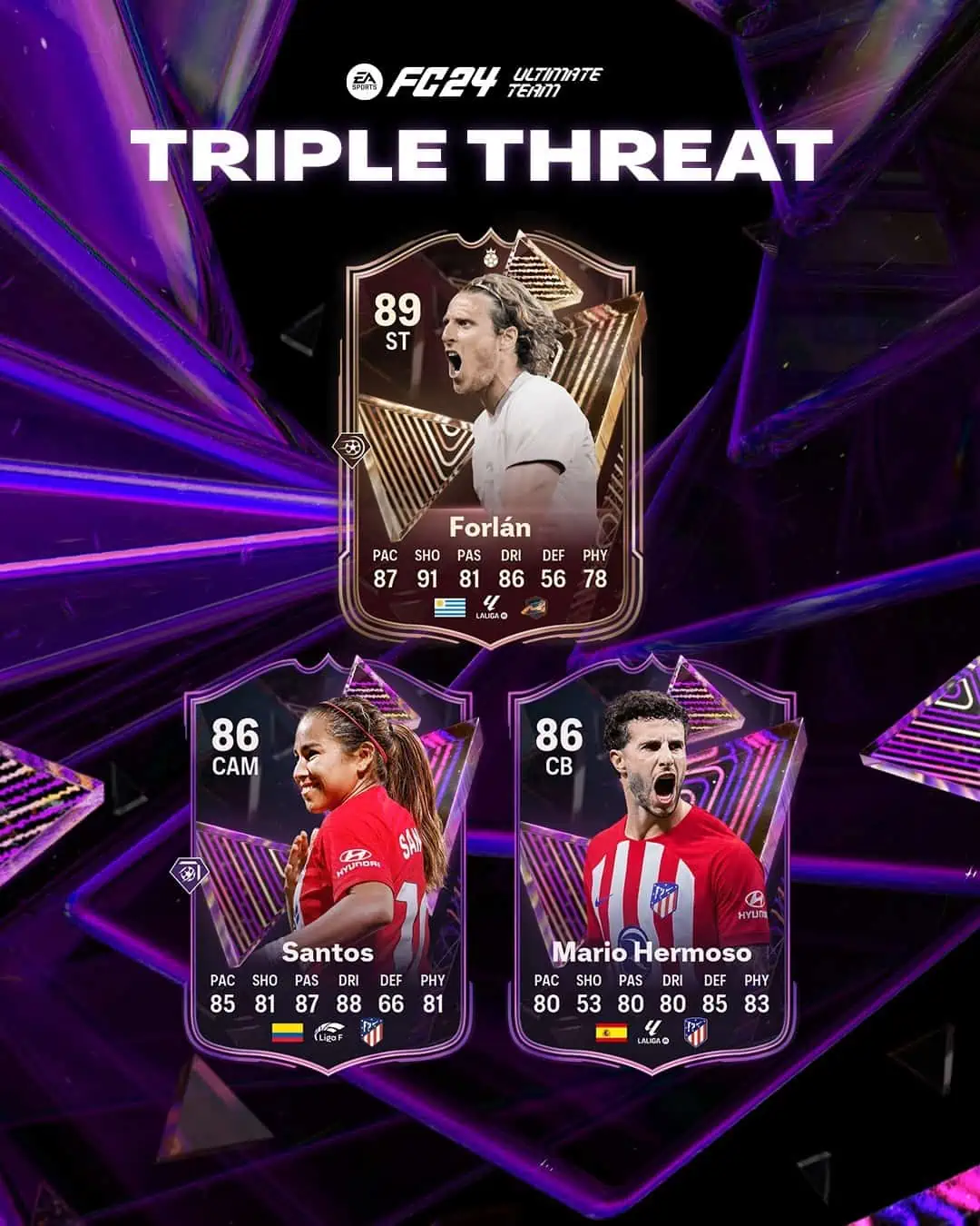 EA Sports FC 24 SBC Trio Tripla Minaccia Forlan, Hermoso E Santos Soluzioni Per Sbloccare Le Carte.