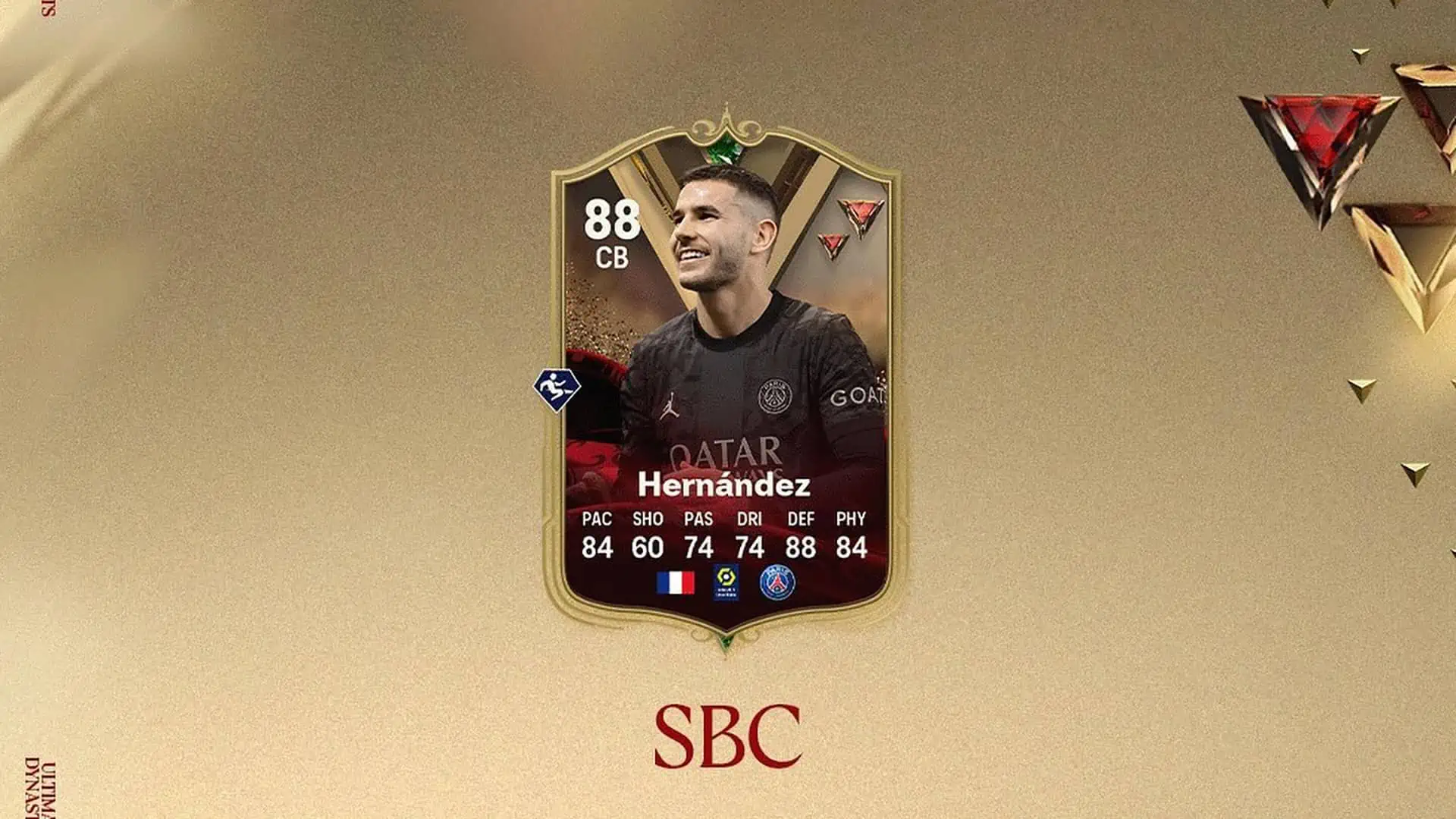 cover sbc hernandez psg ultimate Dynasties fc 24