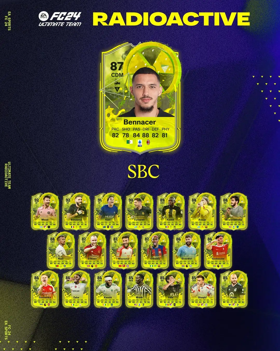 EA Sports FC 24 SBC Ismael Bennacer Radioactive Soluzioni Per Sbloccare La Carta Speciale.