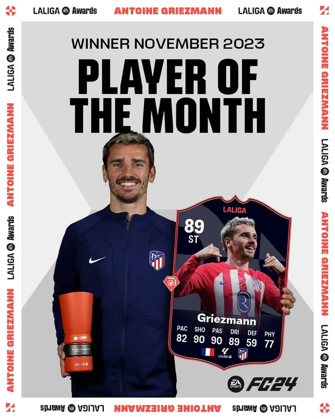 EA Sports FC 24 SBC Antoine Griezmann POTM Novembre: Giocatore Del Mese LaLiga.