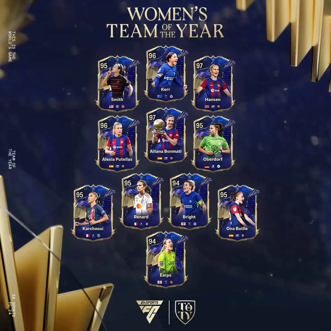toty women full team fc 24