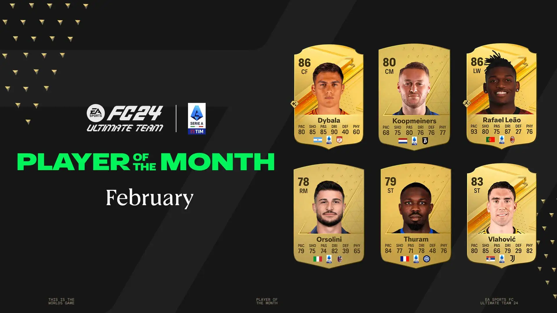 Cover Nomination POTM Serie A TIM February FC 24