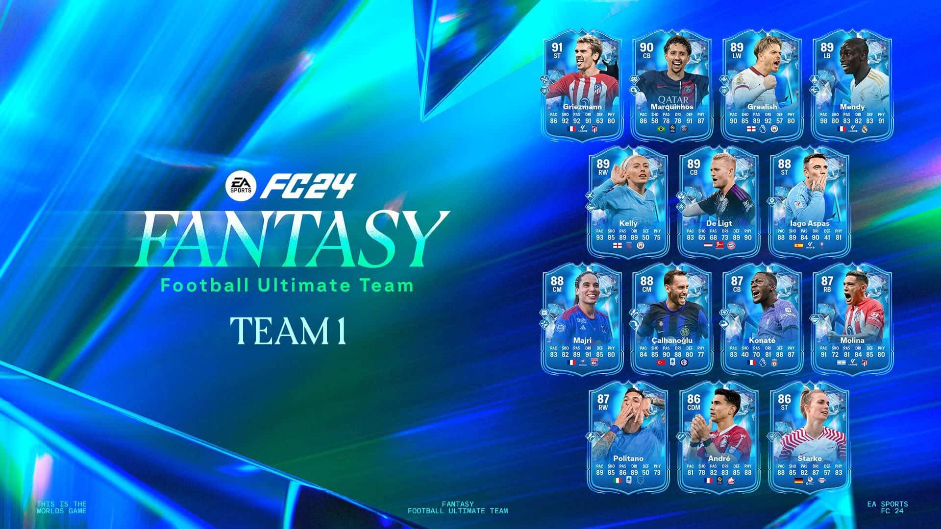 EA Sports FC 24 Team 1 Fantasy Lista Carte Speciali Della Prima Squadra FifaUltimateTeam.it