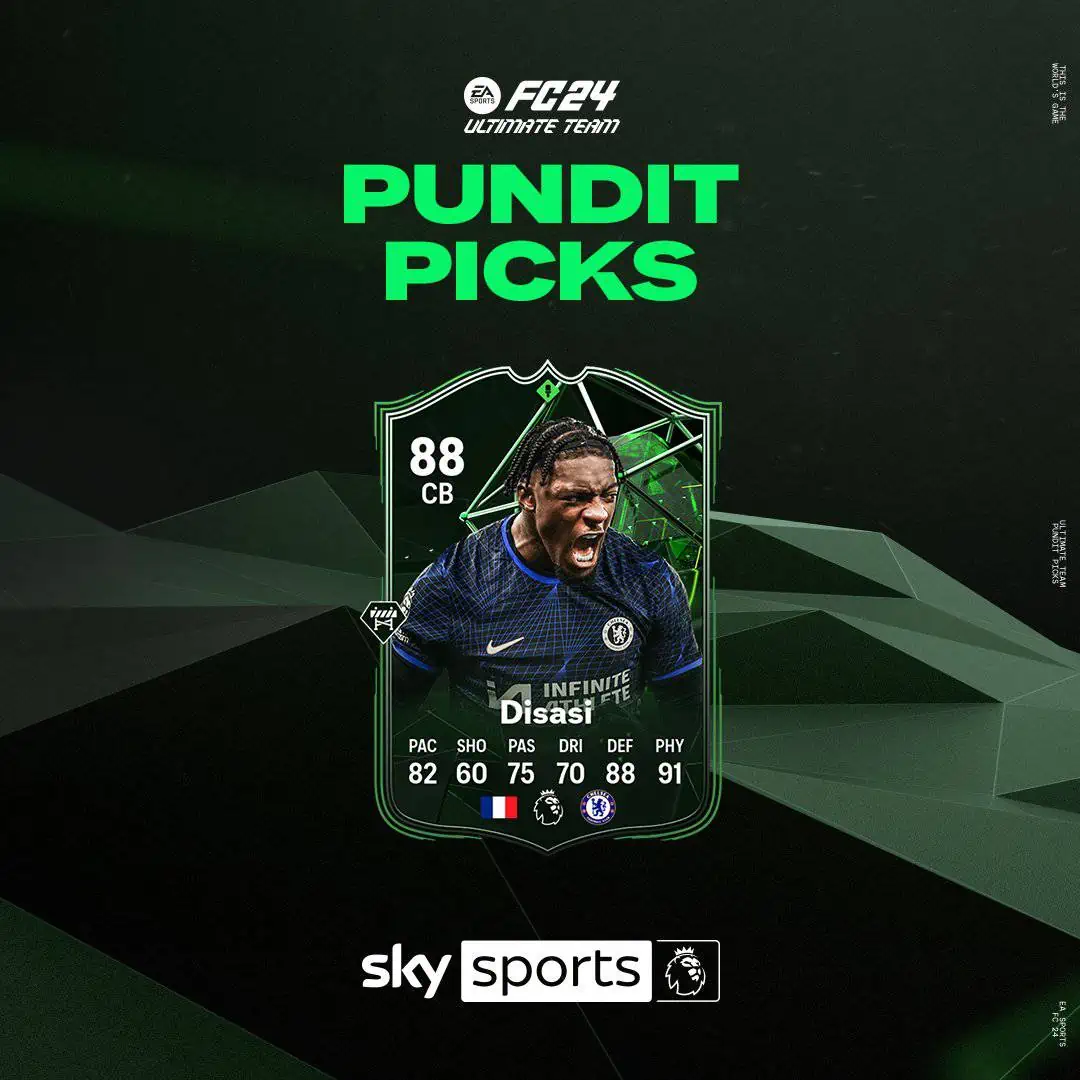 EA Sports FC 24 SBC Axel Disasi Pundit Pick Premier League La Carta Speciale Scelta Dagli Esperti.