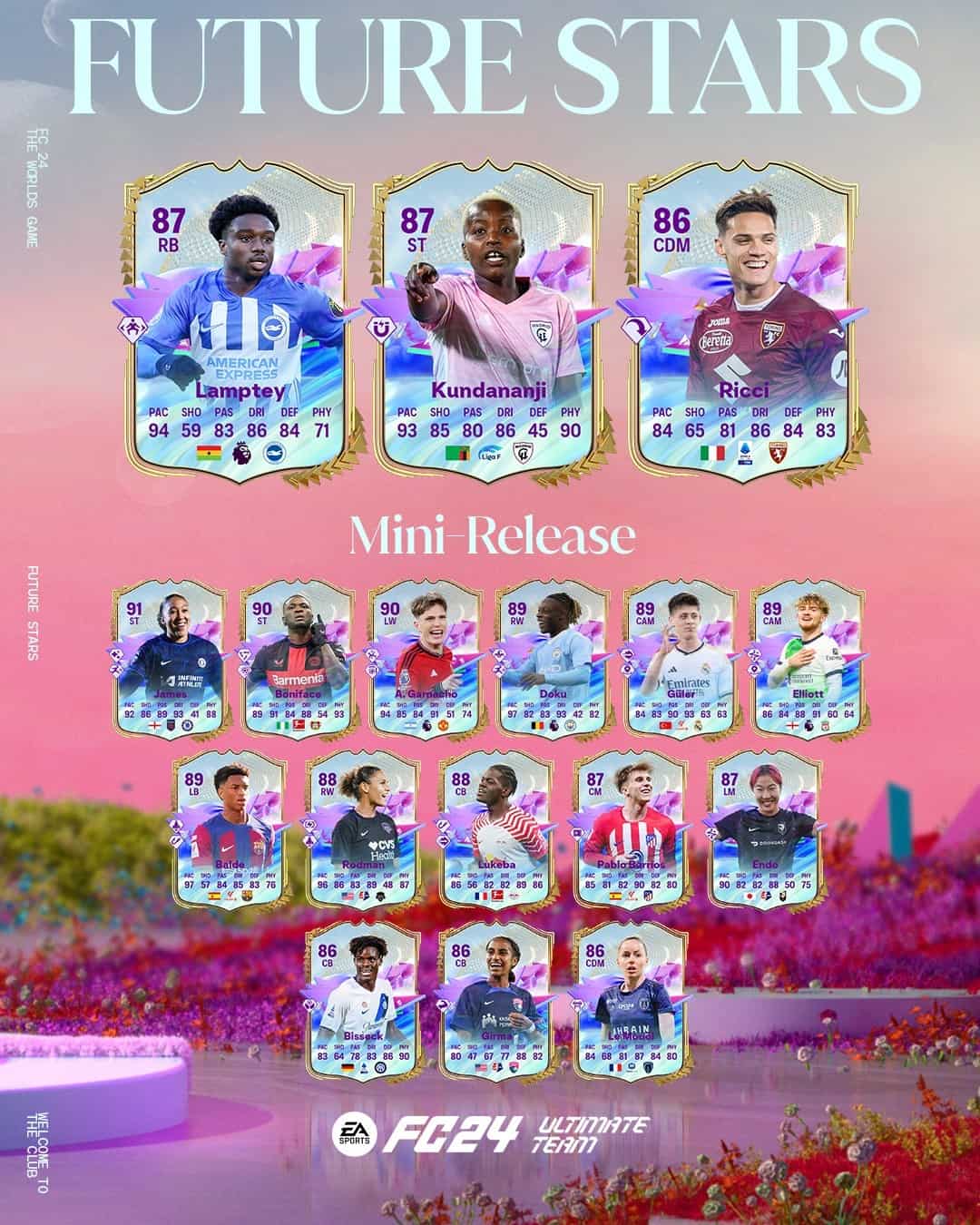 EA Sports FC 24 Team Future Stars Lista Carte Della Squadra Stelle Del Futuro FifaUltimateTeam.it