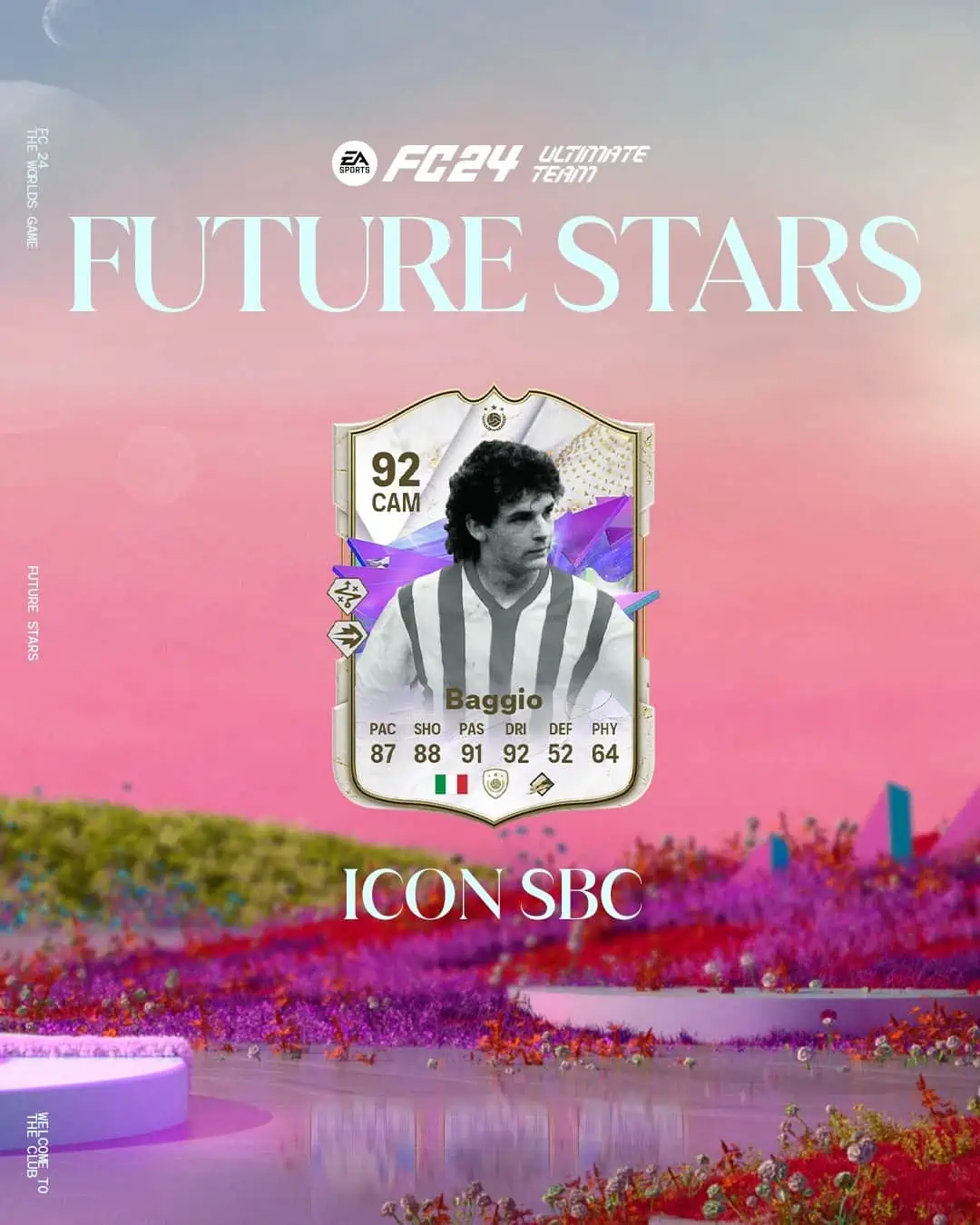EA Sports FC 24 SBC Roberto Baggio Stelle Del Futuro Icon Requisiti E Soluzioni Carta Future Stars.