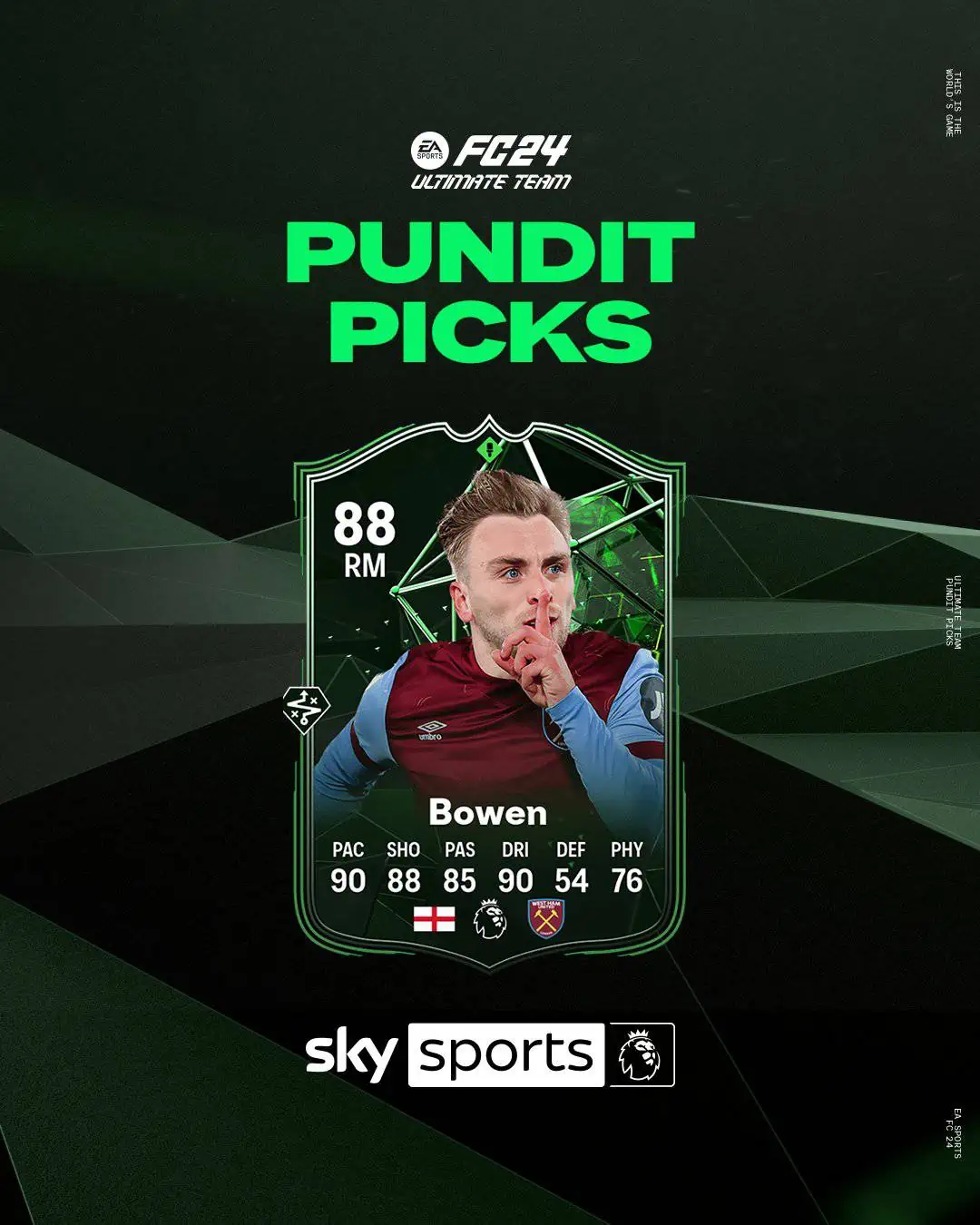 EA Sports FC 24 SBC Jarrod Bowen Pundit Pick Premier League La Carta Scelta Dagli Esperti.