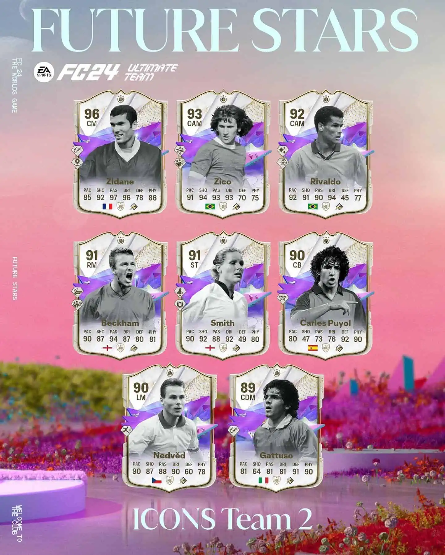 EA Sports FC 24 Team 2 Icon Future Stars Lista Carte Della Seconda Squadra Stelle Del Futuro.