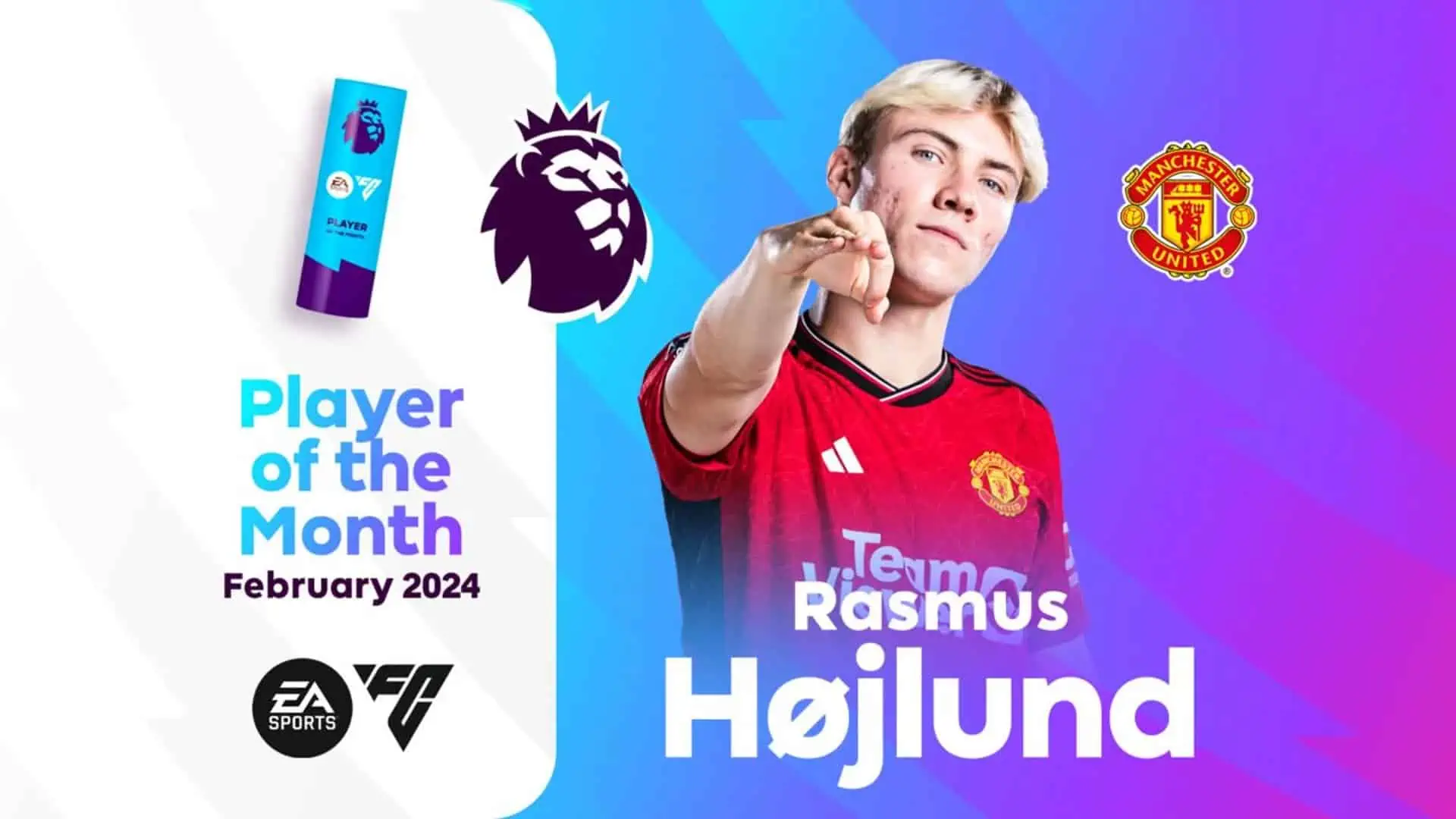 Cover SBC Rasmus Hojlund POTM PL February FC 24