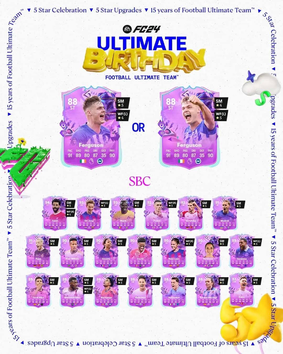 EA Sports FC 24 SBC Evan Ferguson Ultimate Birthday Soluzioni Per Ricevere La Carta.