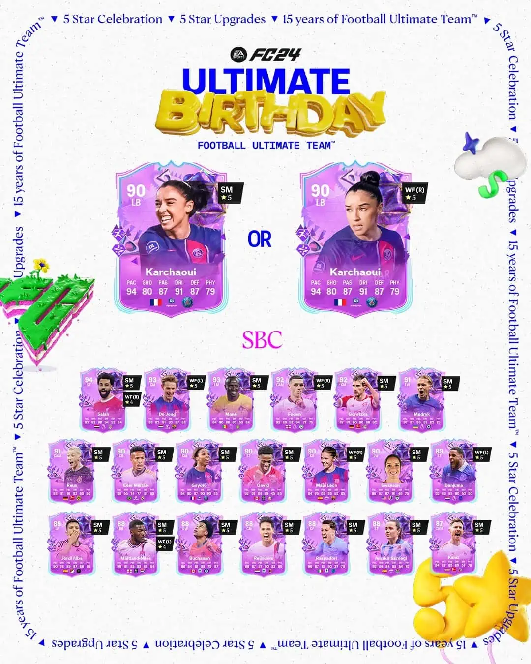 EA Sports FC 24 SBC Sakina Karchaoui Ultimate Birthday Soluzioni Per Ricevere La Carta.