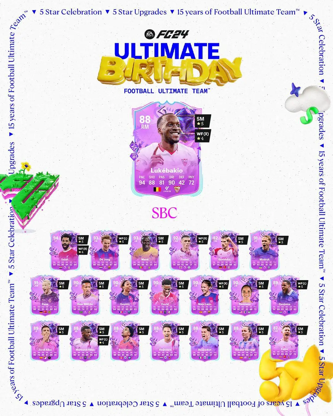 EA Sports FC 24 SBC Dodi Lukebakio Ultimate Birthday Soluzioni Per Ricevere La Carta.