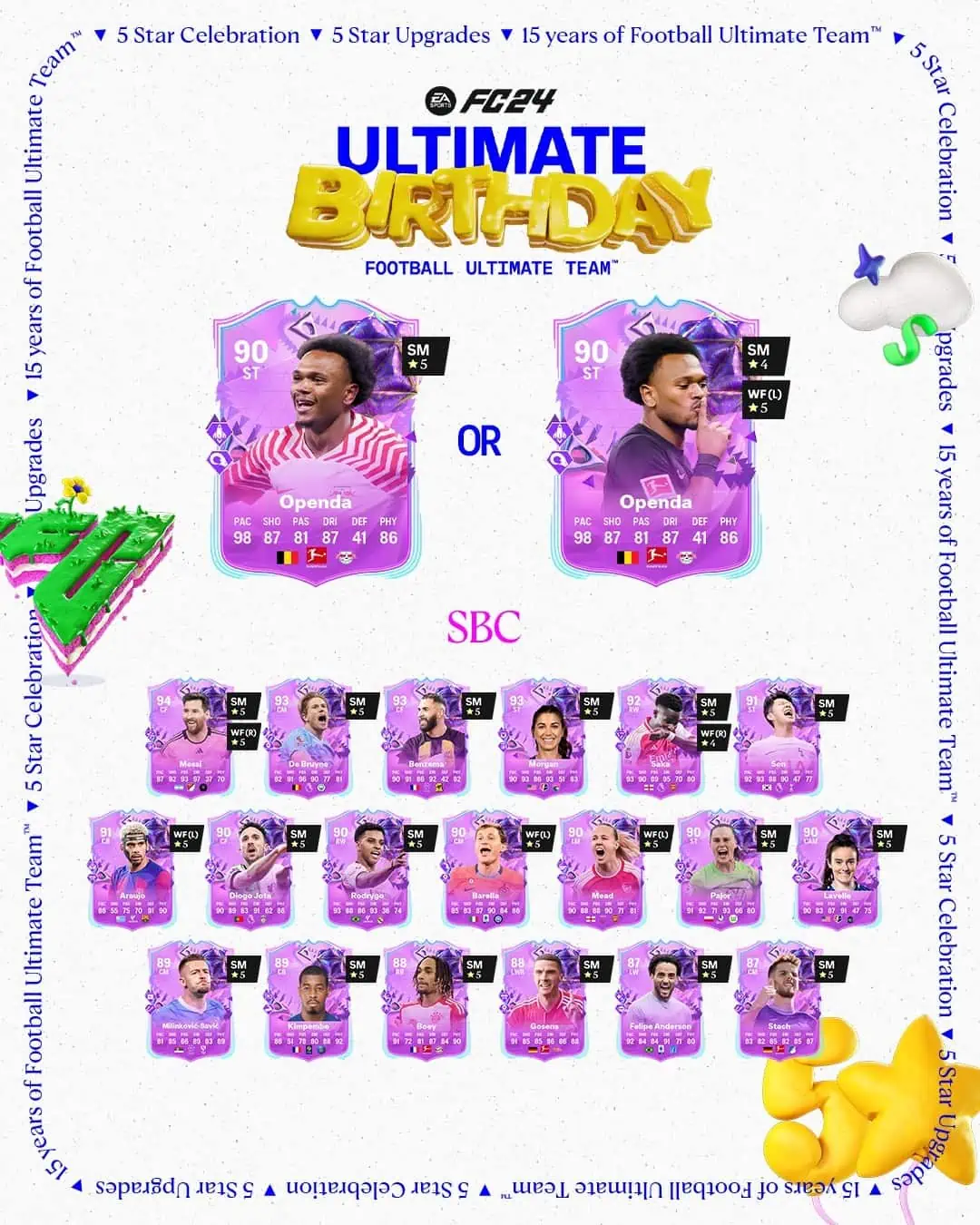 EA Sports FC 24 SBC Lois Openda Ultimate Birthday Soluzioni Per Sbloccare La Carta.