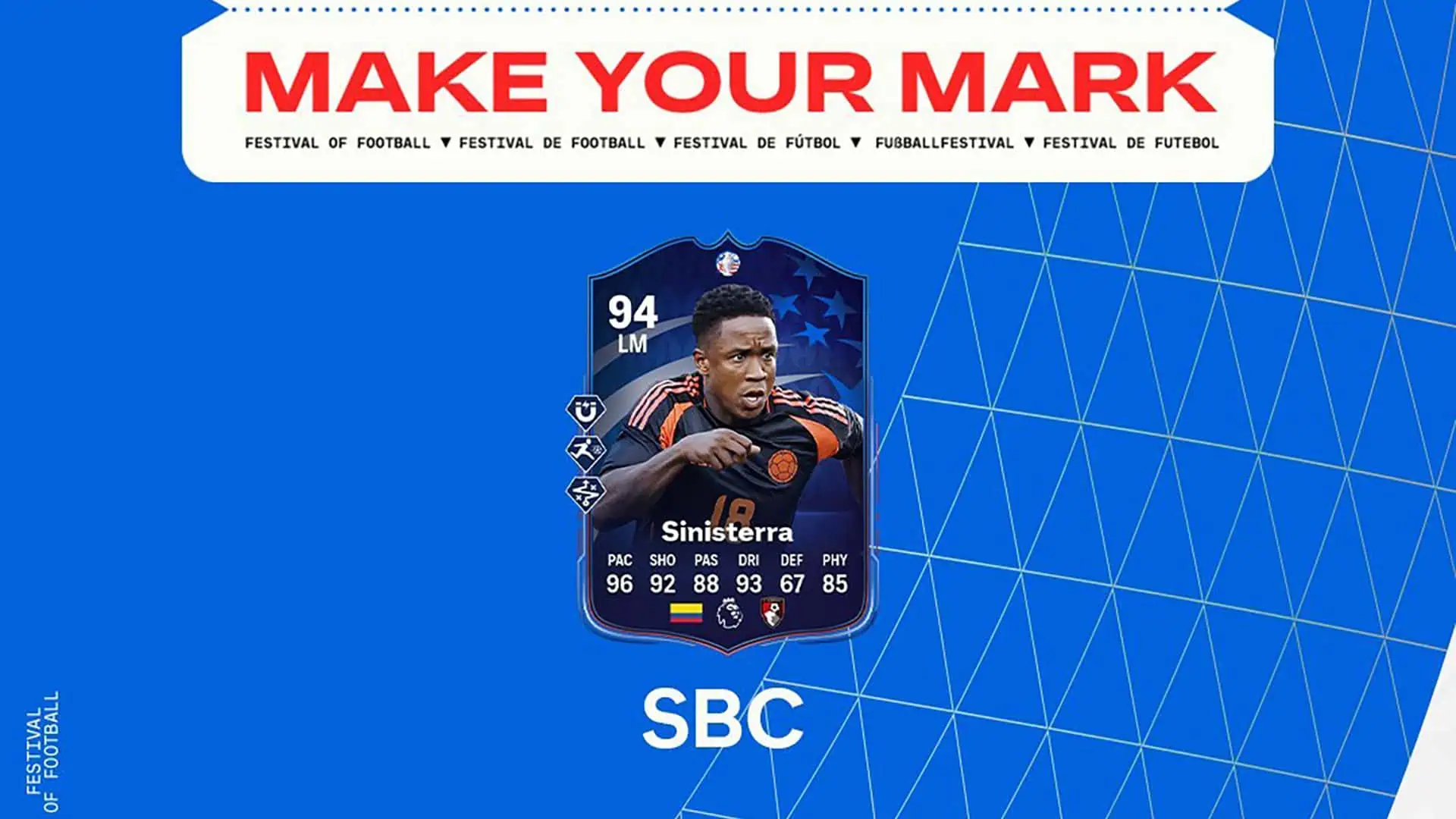 cover sbc sinisterra make your mark fc 24