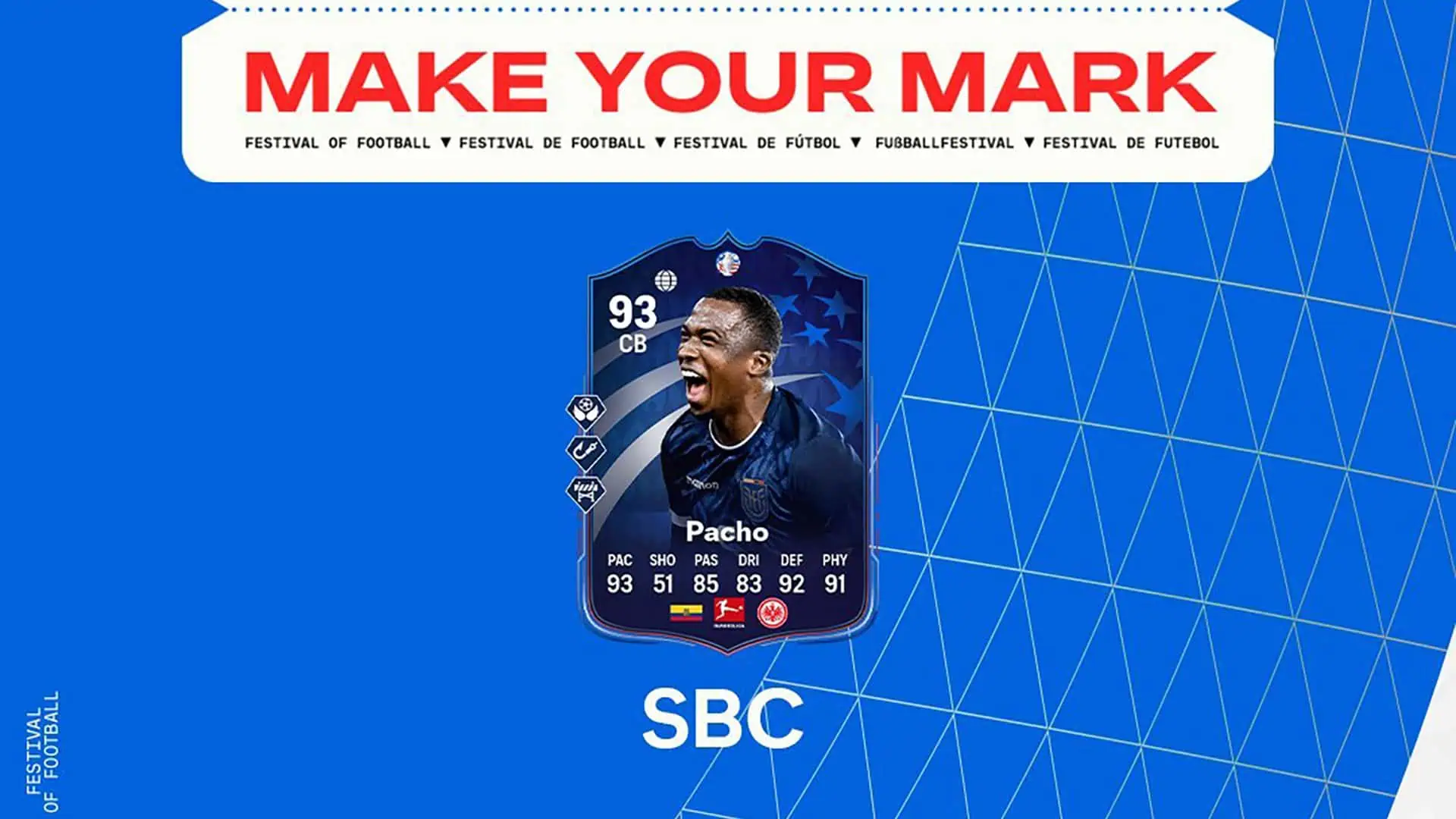 scover sbc pacho make your mark fc 24