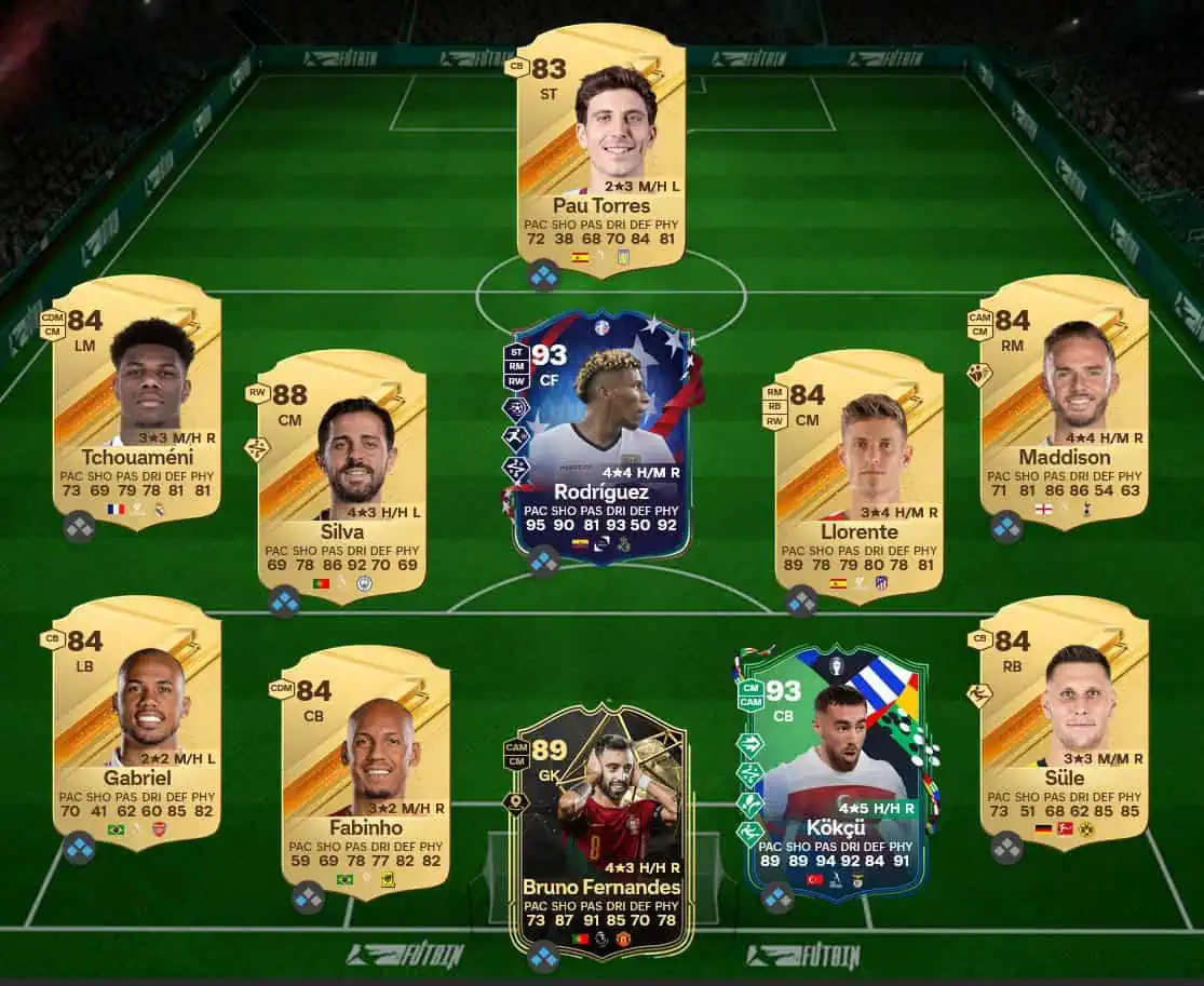 Soluzione Premier League SBC Rodri Stelle Stelle Internazionali.