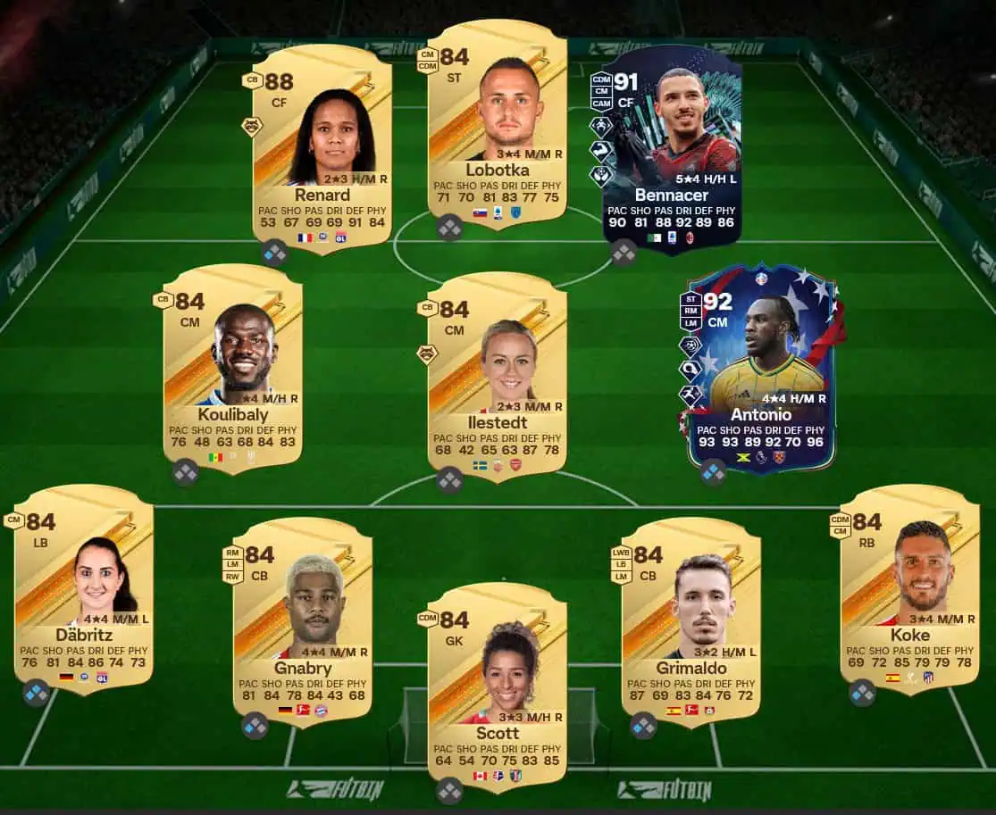 Soluzione Rosa Con Valutazione 87 SBC Joe Cole Futties.