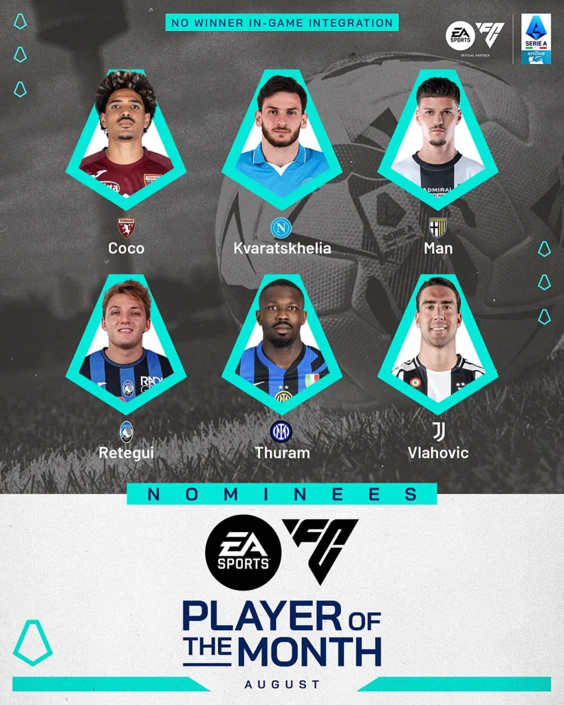 Candidati POTM Agosto Serie A FC 25