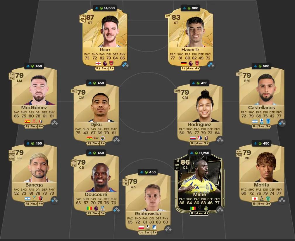 Soluzione Premier League SBC Alex Iwobi Total Rush.