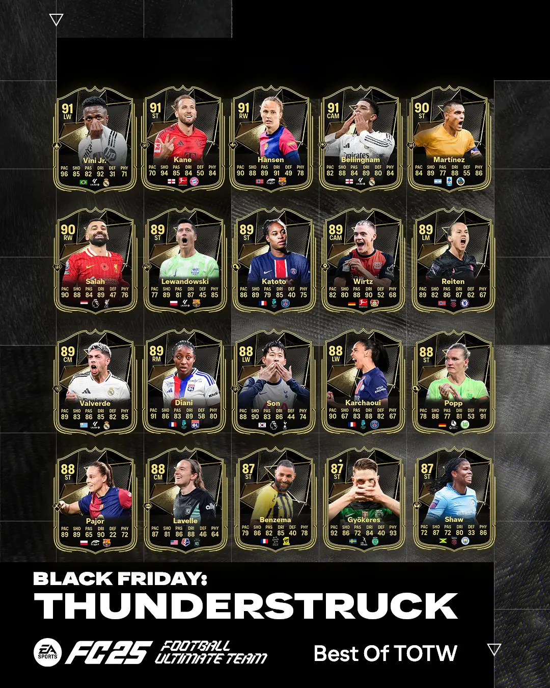 EA FC 25 Best Of TOTW Black Friday Disponibili Le Carte Migliori Della Squadra Della Settimana.