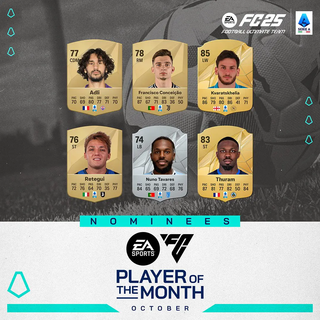 EA FC 25 Candidati POTM Serie A Di Ottobre Vota Il Migliore.