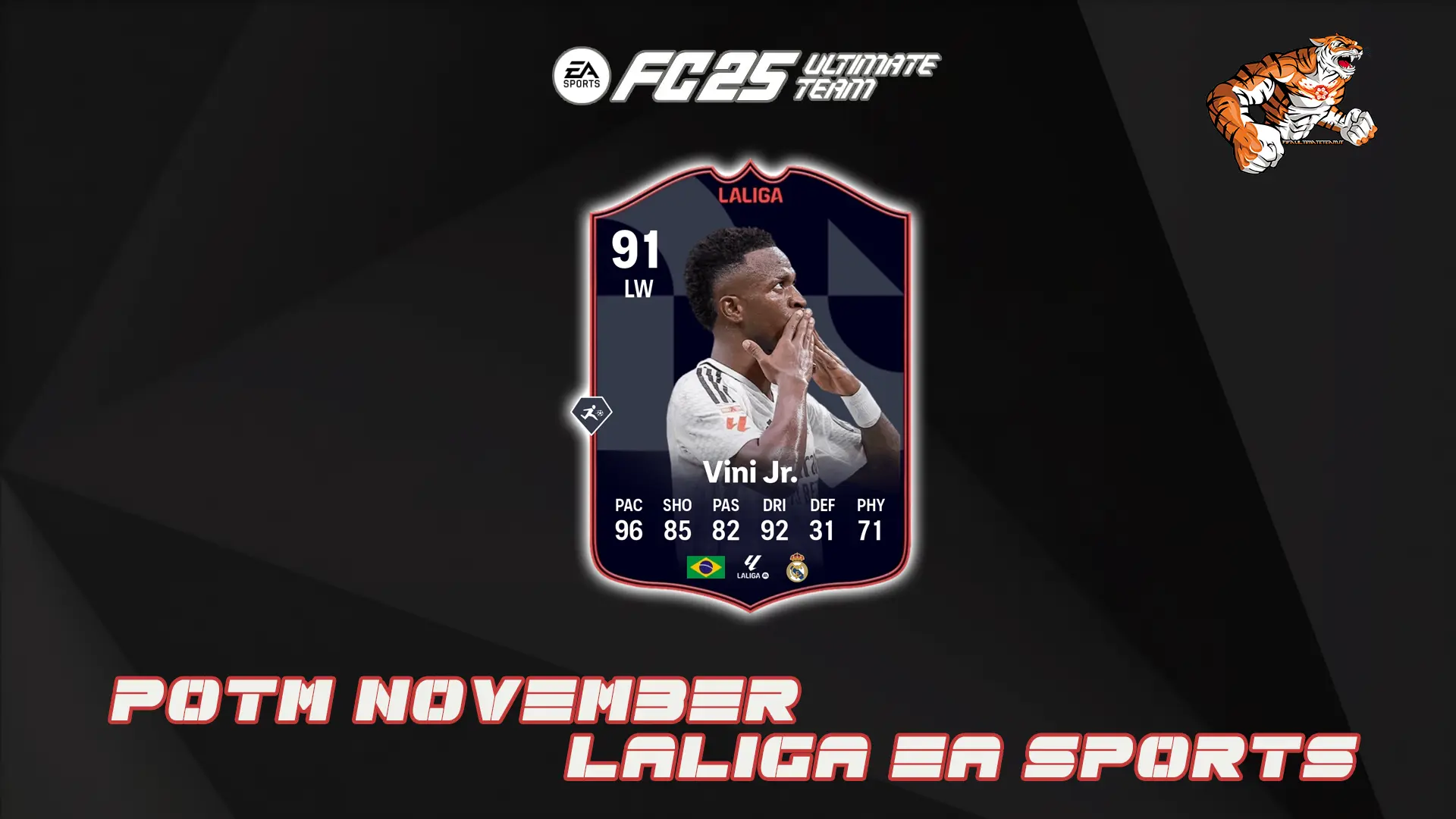 Cover SBC Vinicius POTM November LaLiga Fc 25