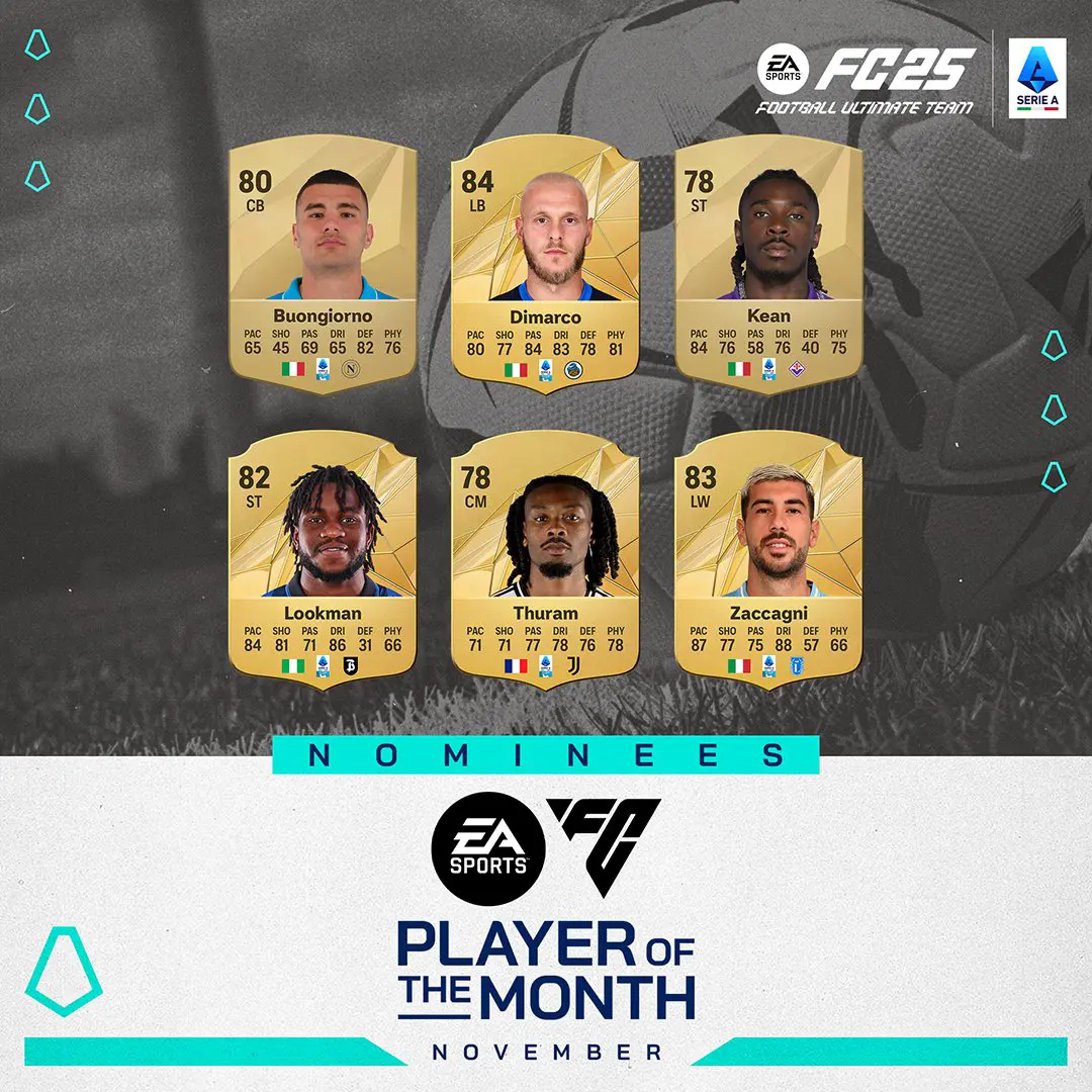 EA FC 25 Candidati POTM Serie A Di Novembre Vota Il Migliore.