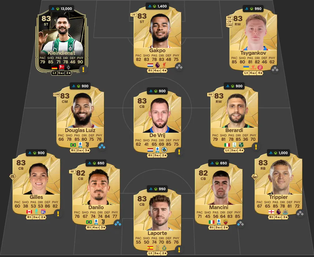 Soluzione Liverpool SBC Darwin Núñez Centurioni.