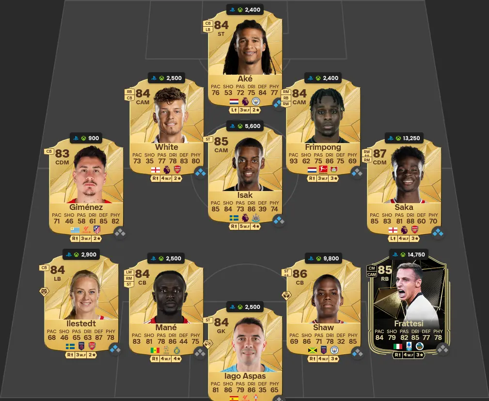 Soluzione Rosa Con Valutazione 85 SBC Iñaki Williams Centurioni.