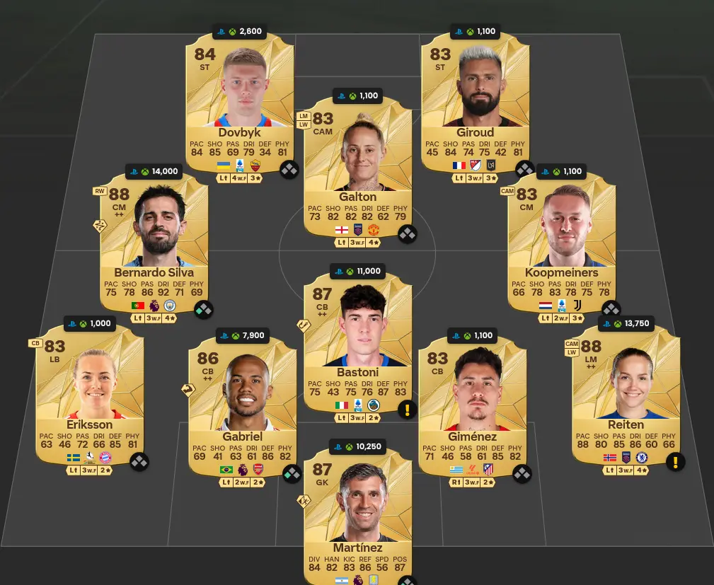 Soluzione Rosa Con Valutazione 86 SBC Anderson Talisca FC Pro Live.