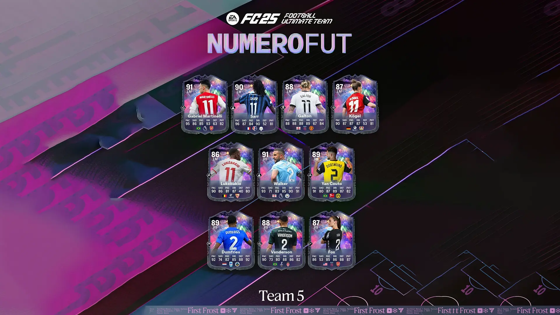 Cover Team 5 NumeroFut Fc 25